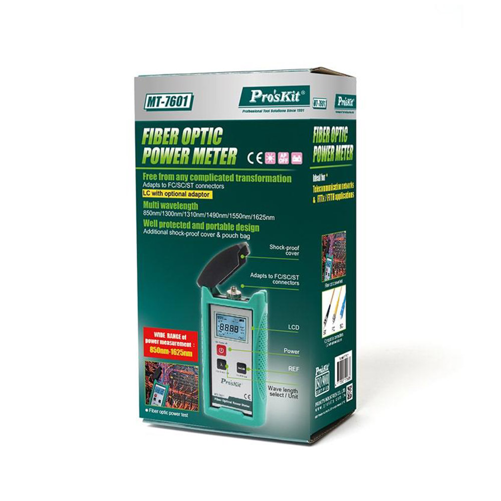 PROKIT (MT-7601) 광 전원 테스터기 SC/FC/ST 전용 광테스터기 광케이블 휴대용 Fiber Optic