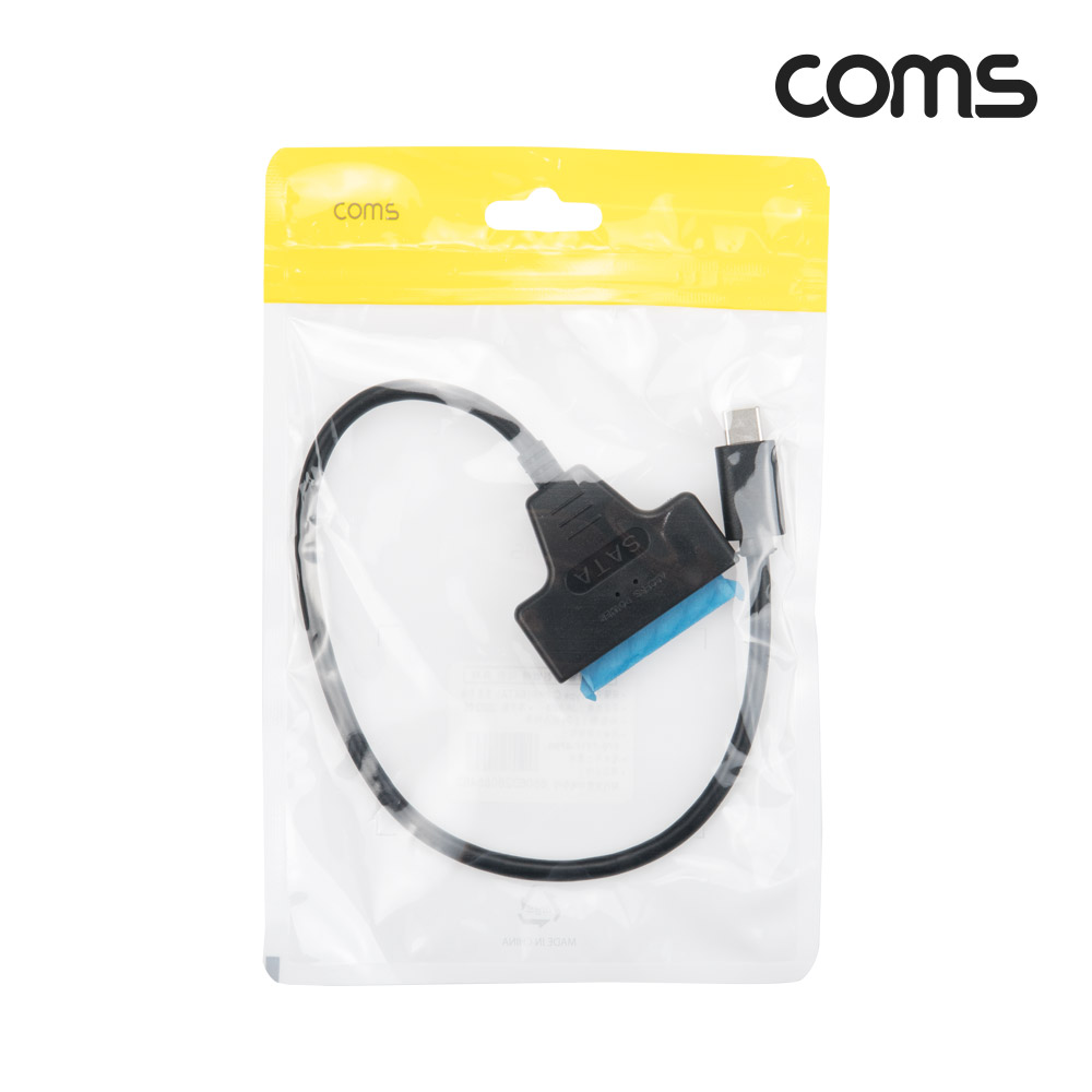 Coms USB Type C to SATA 변환 컨버터 2.5형 HDD 5Gbps 노트북용 무전원 SATA 2/3 30cm