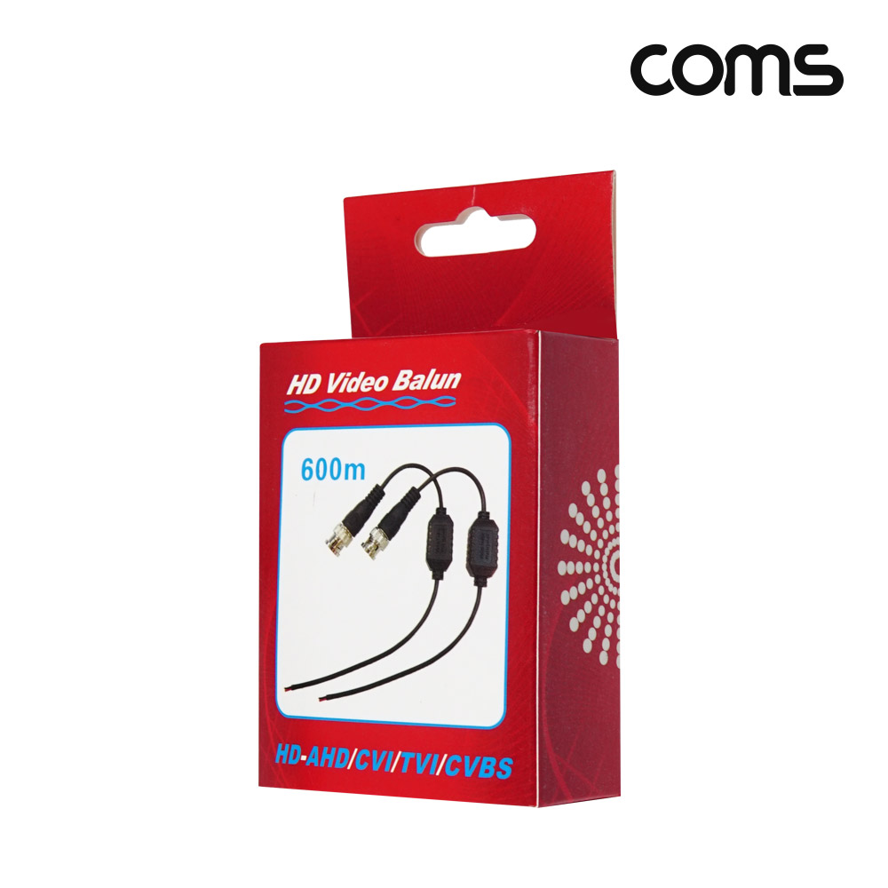 Coms BNC 리피터(Balun), CCTV 신호연장, 2선 타입, CVI TVI AHD CVBS