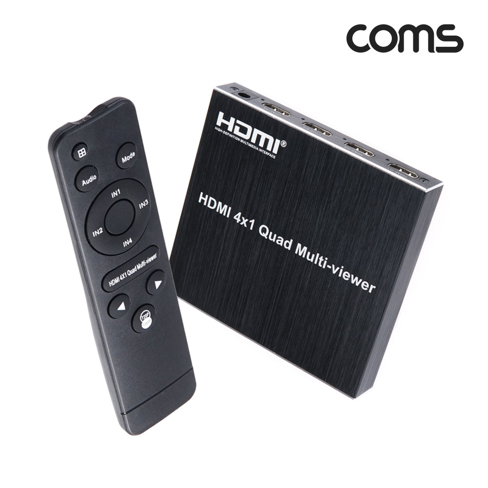 Coms HDMI 화면 분할기 4x1 1080P 60Hz 4포트 RS232 IR