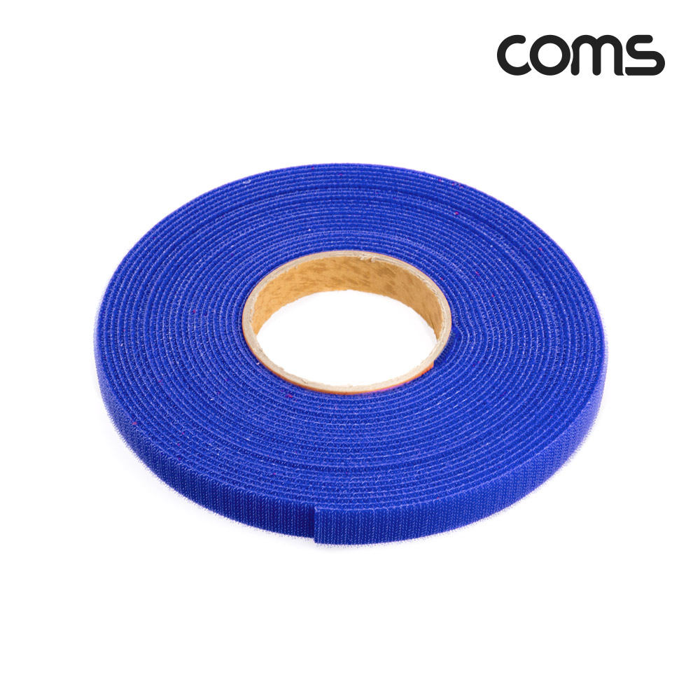 Coms 벨크로 케이블 타이 블루 파랑 폭 2cm x 길이 10M