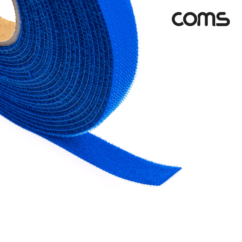 Coms 벨크로 케이블 타이 블루 파랑 폭 2cm x 길이 10M