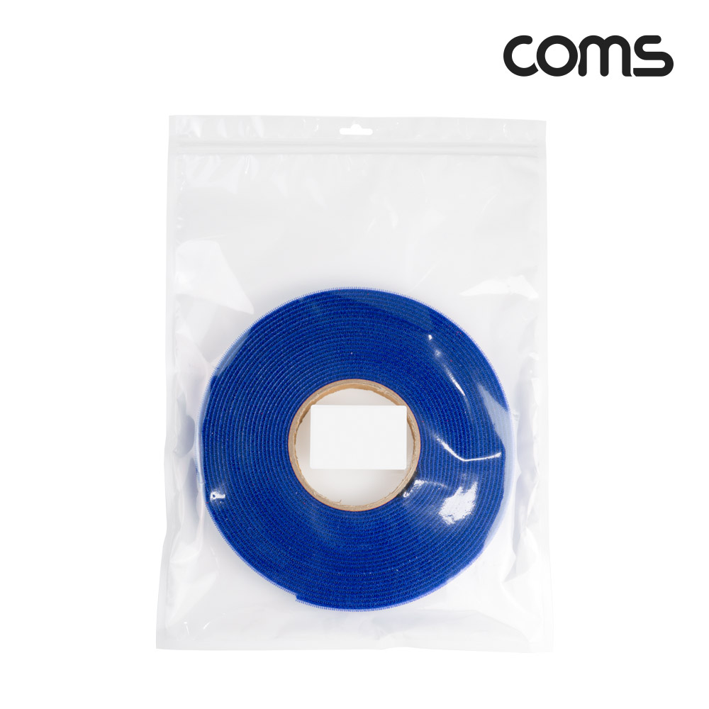 Coms 벨크로 케이블 타이 블루 파랑 폭 2cm x 길이 10M