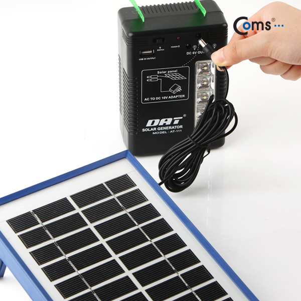 Coms 태양광 충전키트/캠핑/3W LED전구/충전식배터리 내장/(소형)