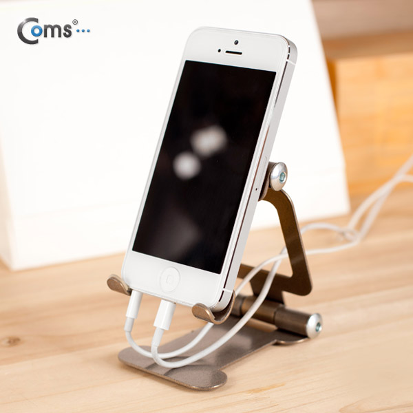 Coms 스마트폰 거치대(접이식), Gold, 차량거치/각도조절
