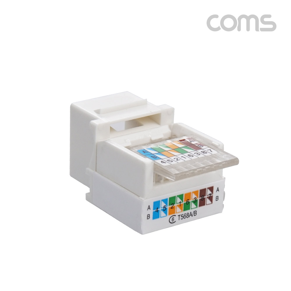 Coms 키스톤 잭 보호캡 CAT5e, 월 플레이트 장착용, RJ45 커플러