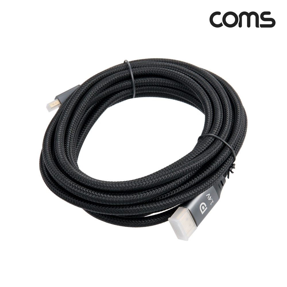 Coms 미니 디스플레이포트 변환 케이블 5M Mini DP to DP V1.4 8K DisplayPort