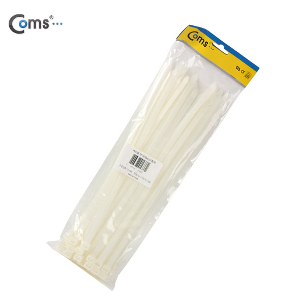 Coms 케이블 타이(50pcs), CHS-8 x 300/흰색, 300mm x 8mm