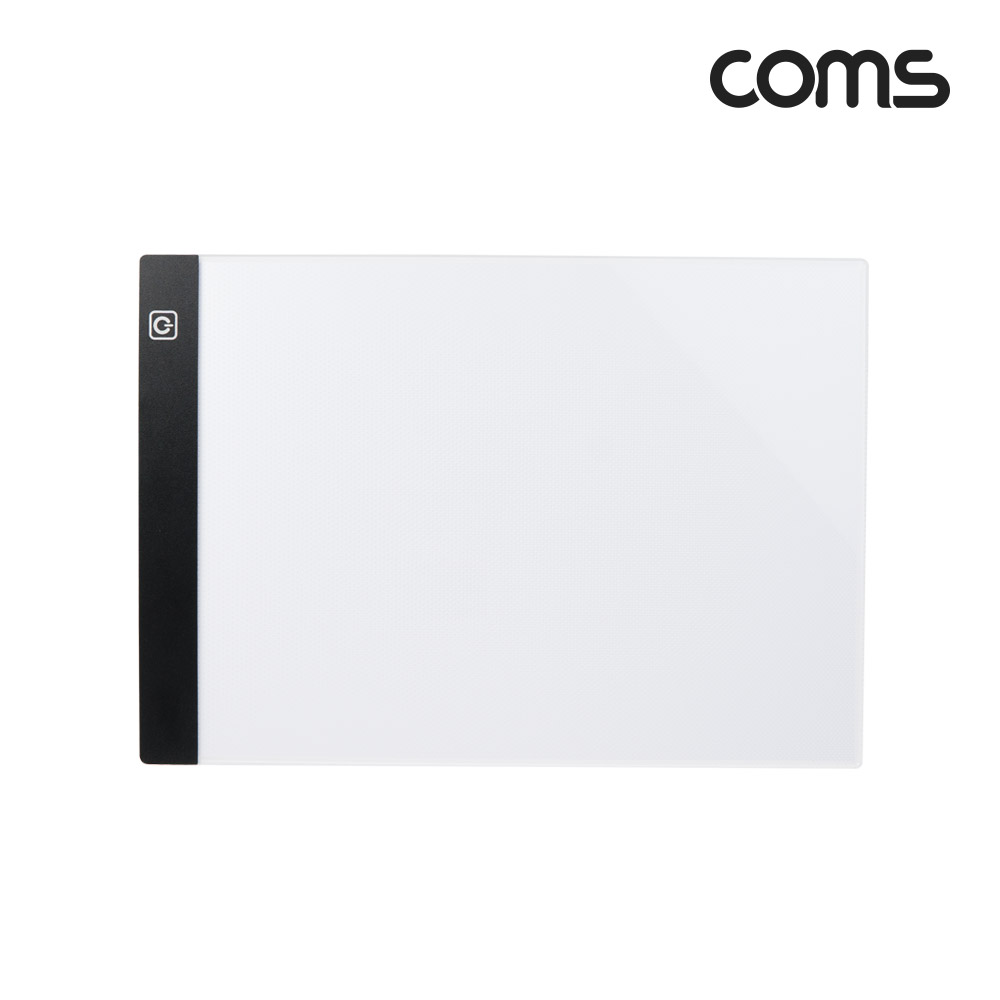 Coms USB LED 라이트 박스 A4규격 휴대용 소형 3단 밝기조절 원터치 라이트패드 애니메이션 원화 작화 트레이싱 보드 패드 드로잉 스케치
