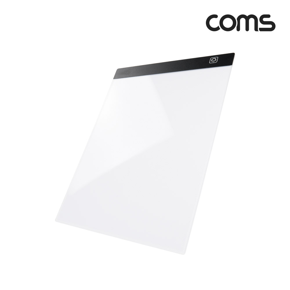 Coms USB LED 라이트 박스 A4규격 휴대용 소형 3단 밝기조절 원터치 라이트패드 애니메이션 원화 작화 트레이싱 보드 패드 드로잉 스케치