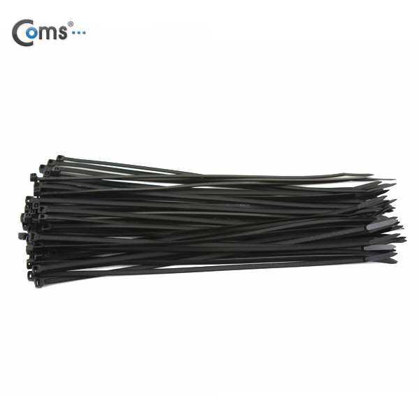 Coms 케이블 타이(100pcs), CHS-5 x 300/검정, 300mm x 5mm