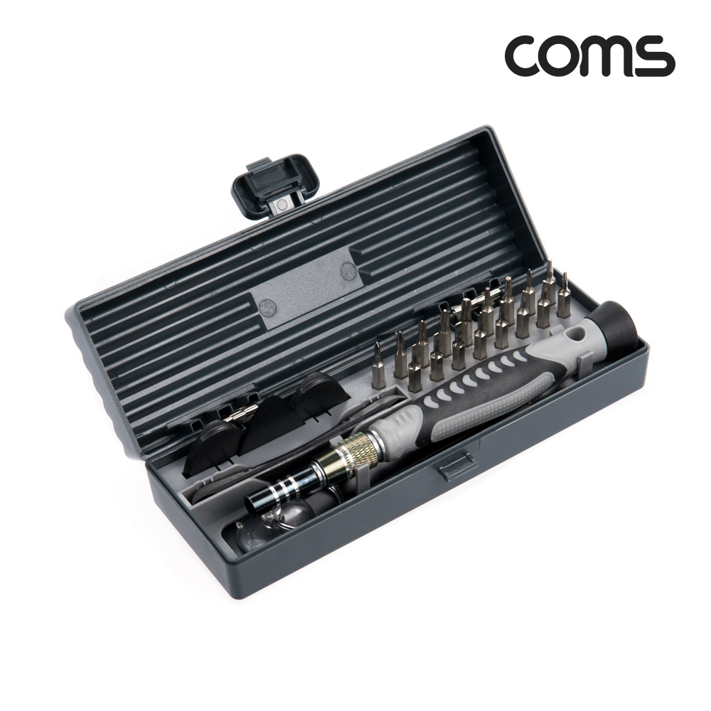 Coms 공구 드라이버 세트 25 in 1, 십자 일자 별 육각 비트 정밀 드라이버