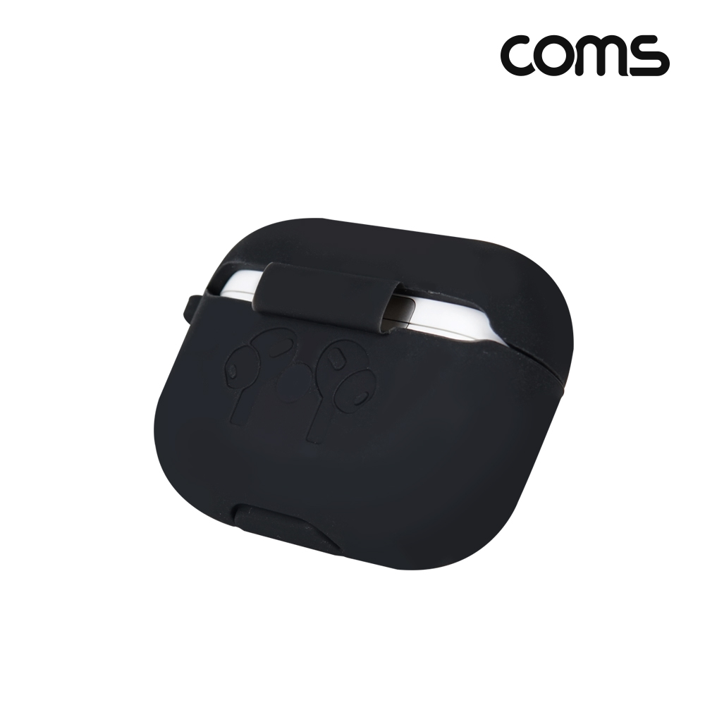 Coms 에어팟 프로 실리콘 케이스 & 카라비너 / Pro / Black
