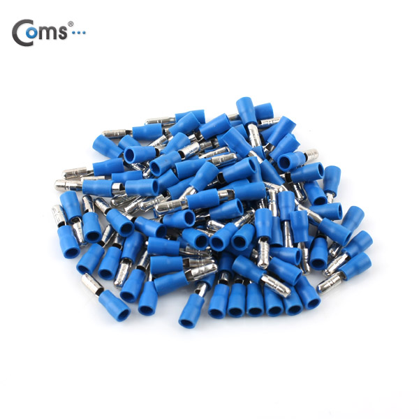 Coms Bullet 터미널(100pcs), MPD 2-156, 파랑, Male