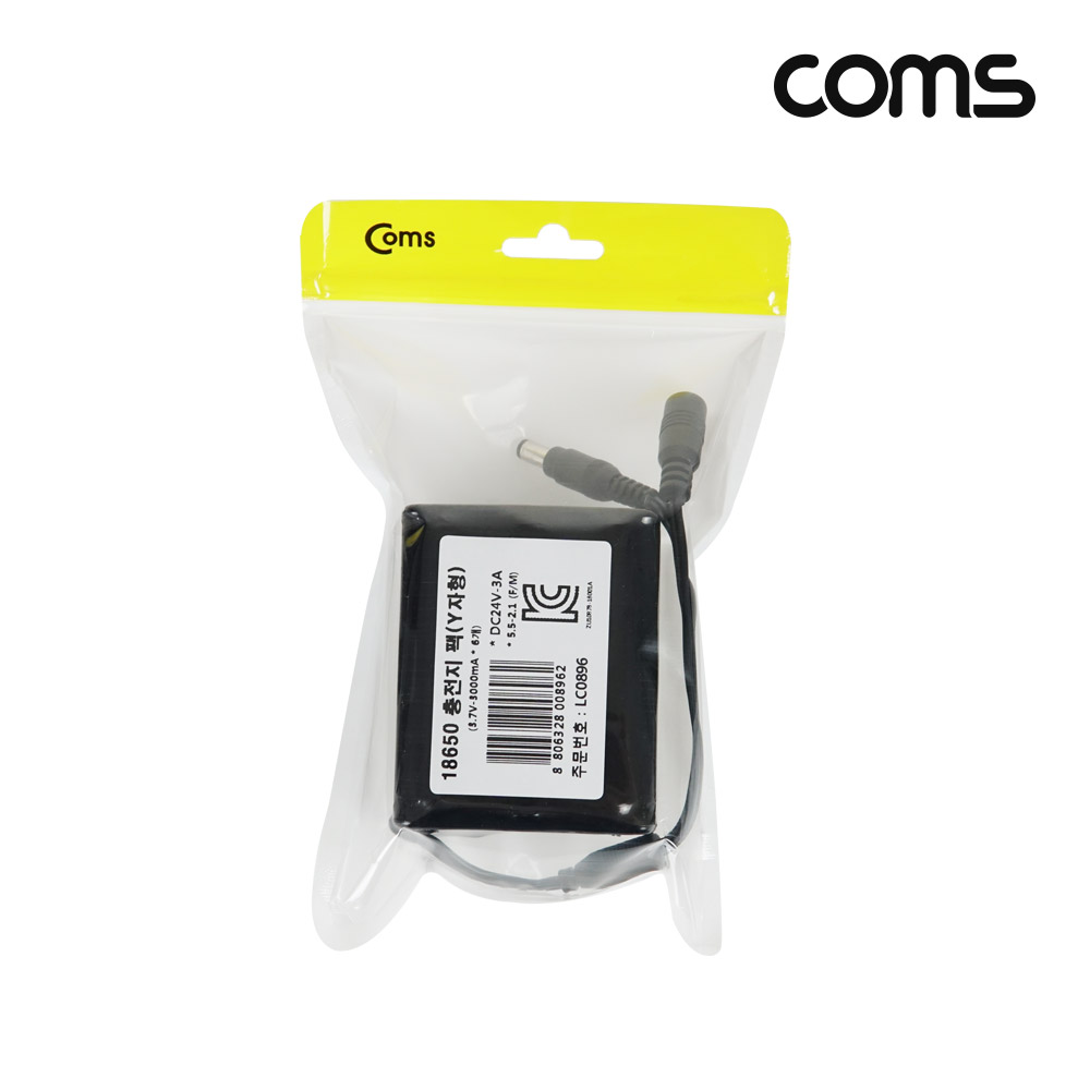 Coms 18650 충전지 팩(Y자형), DC24V 3A , 3.7V/3000mA 6ea