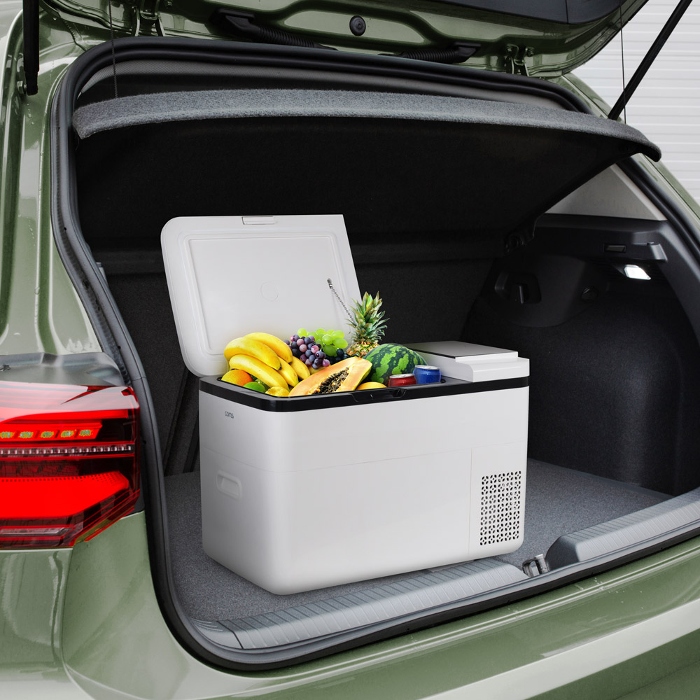 Coms 대용량 냉장/냉동고 28L 40W 가정용 휴대용 마이너스 영하 -25~영상 20도 차박 캠핑용 낚시 레저 220V 전원