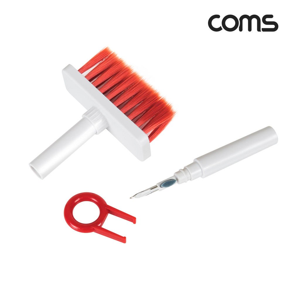Coms 키보드 이어폰 클리닝 멀티 브러시 클리너 다용도 브러쉬 먼지제거 청소솔 휴대용 자판