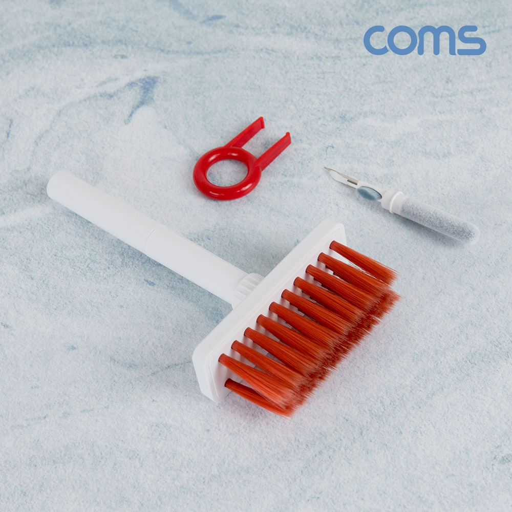 Coms 키보드 이어폰 클리닝 멀티 브러시 클리너 다용도 브러쉬 먼지제거 청소솔 휴대용 자판