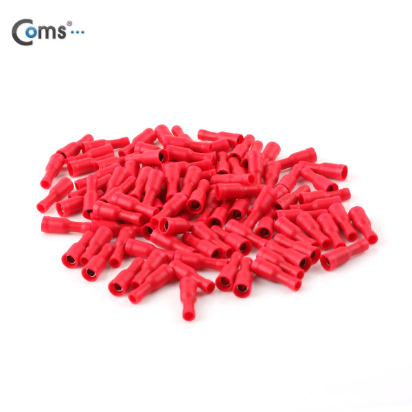 Coms Bullet 소켓(100pcs), FRD 1.25-156, 빨강, Female