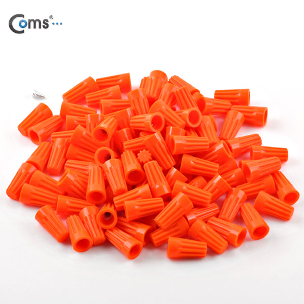Coms 케이블 컨넥터 / 커넥터(100pcs), CHS-P73, 주황/나사형