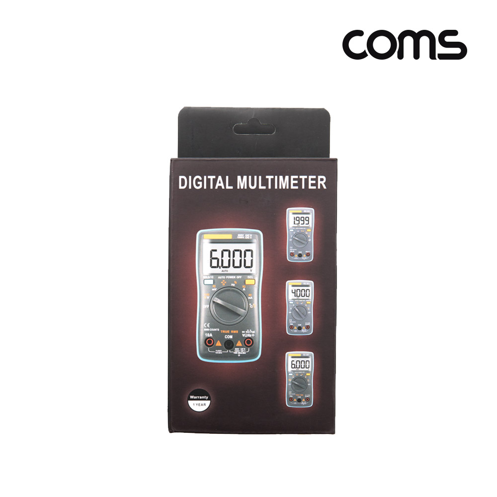 Coms 디지털 테스터기 ZT100, DC AC 전압 주파수저항 4000Ω