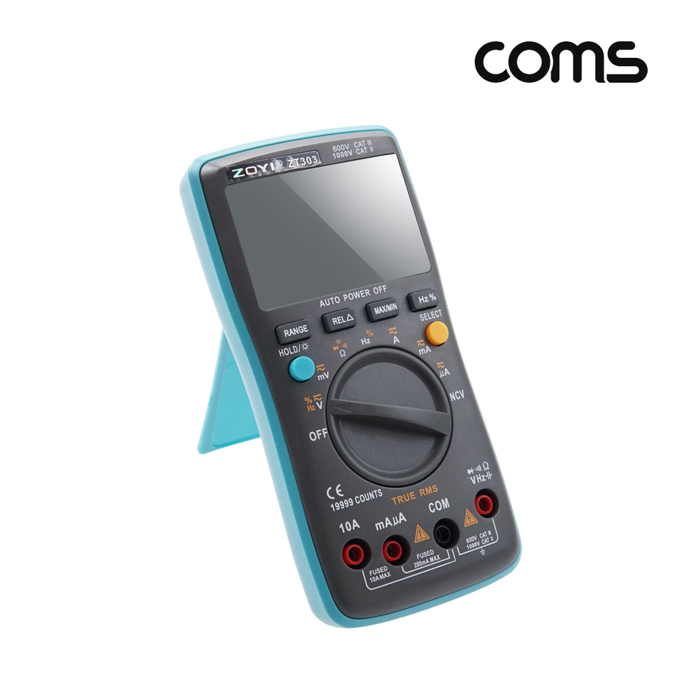 Coms 초정밀 디지털 테스터기 19999 counts DC AC 주파수 저항 19999Ω 전자파