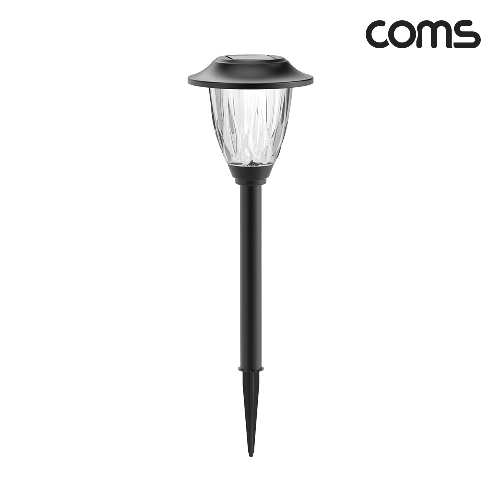 Coms 태양광 LED 정원등 원형말뚝형 인테리어조명 잔디등 야외등 전원주택 테라스 조명등 데크등