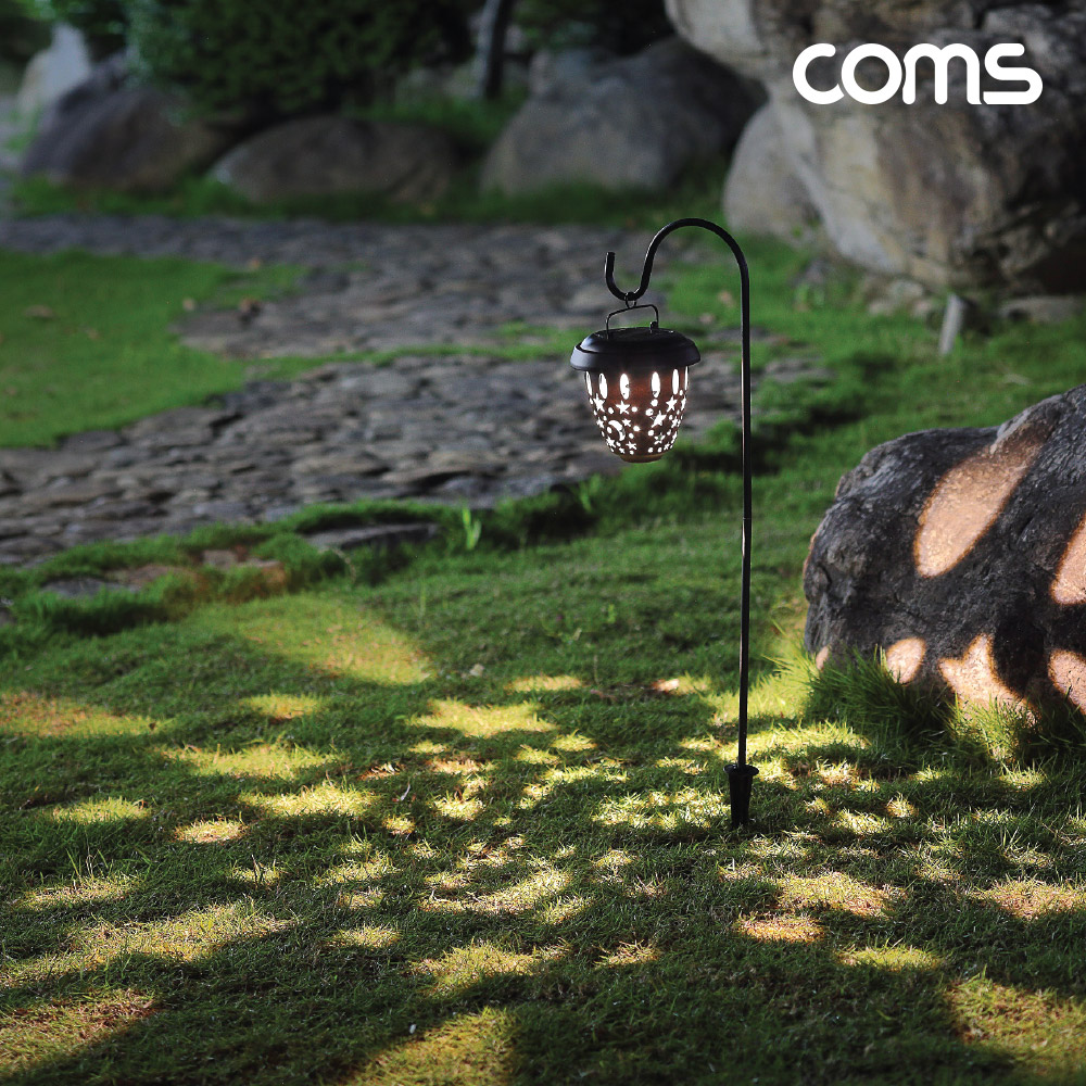 Coms 태양광 LED 정원등 가로등형 잔디등 야외등 전원주택 테라스 조명등 데크등