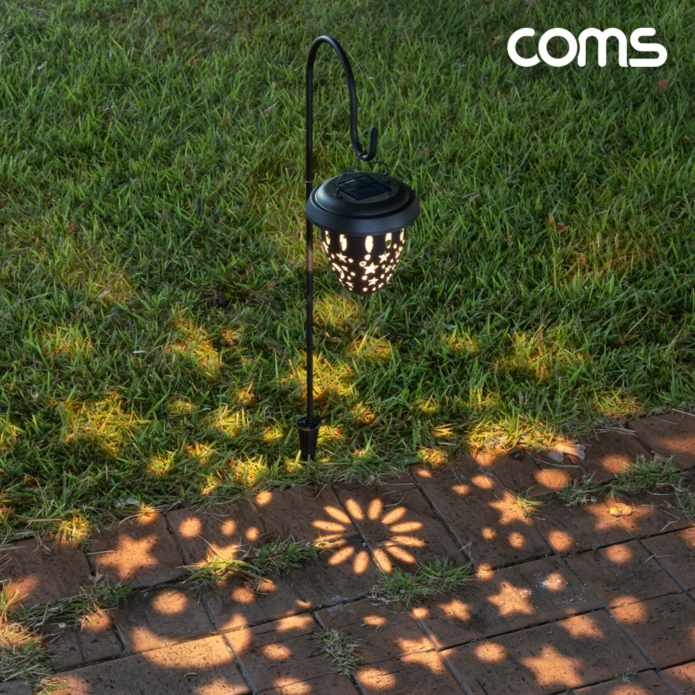 Coms 태양광 LED 정원등 가로등형 잔디등 야외등 전원주택 테라스 조명등 데크등