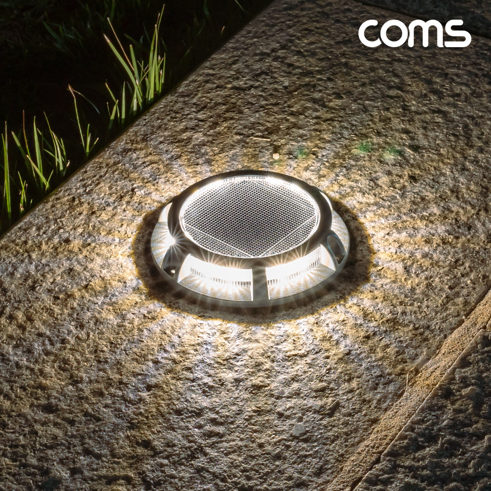 Coms 태양광 LED 정원등 바닥표시등 인테리어조명 잔디등 야외등 전원주택 테라스 조명등 데크등