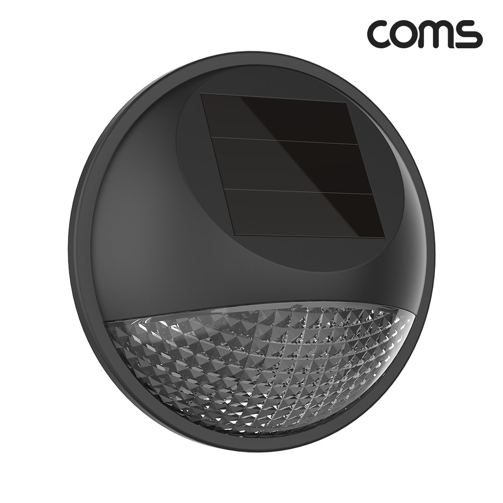 Coms 태양광 LED 정원등 벽걸이형 인테리어조명 (2개입) 잔디등 야외등 전원주택 테라스 조명등 데크등