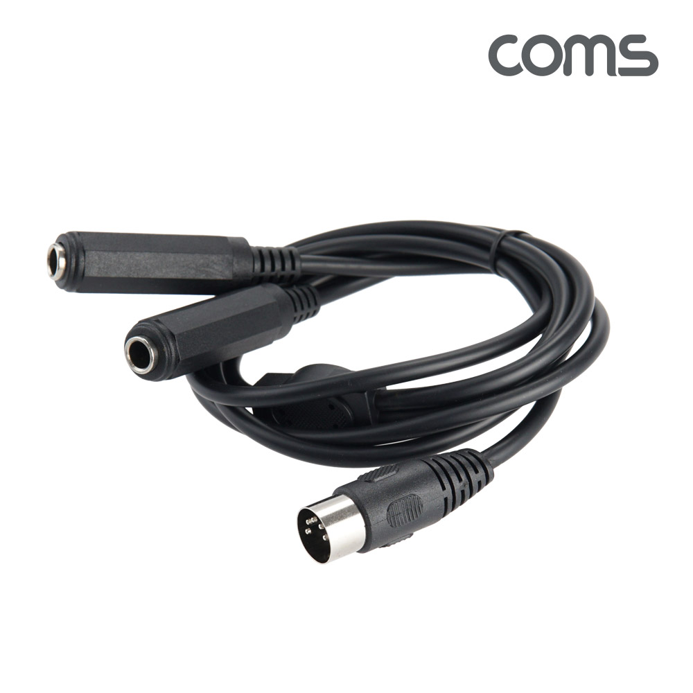 Coms 6.5mm 모노x2 to 미디 변환 케이블 50cm