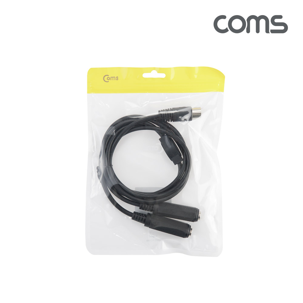 Coms 6.5mm 모노x2 to 미디 변환 케이블 50cm