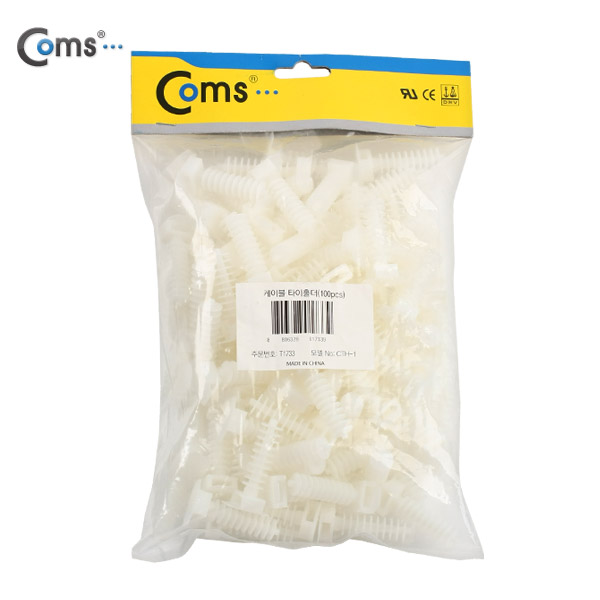 Coms 케이블 타이(홀더/100pcs), CTH-1, 푸쉬 마운트/Male형