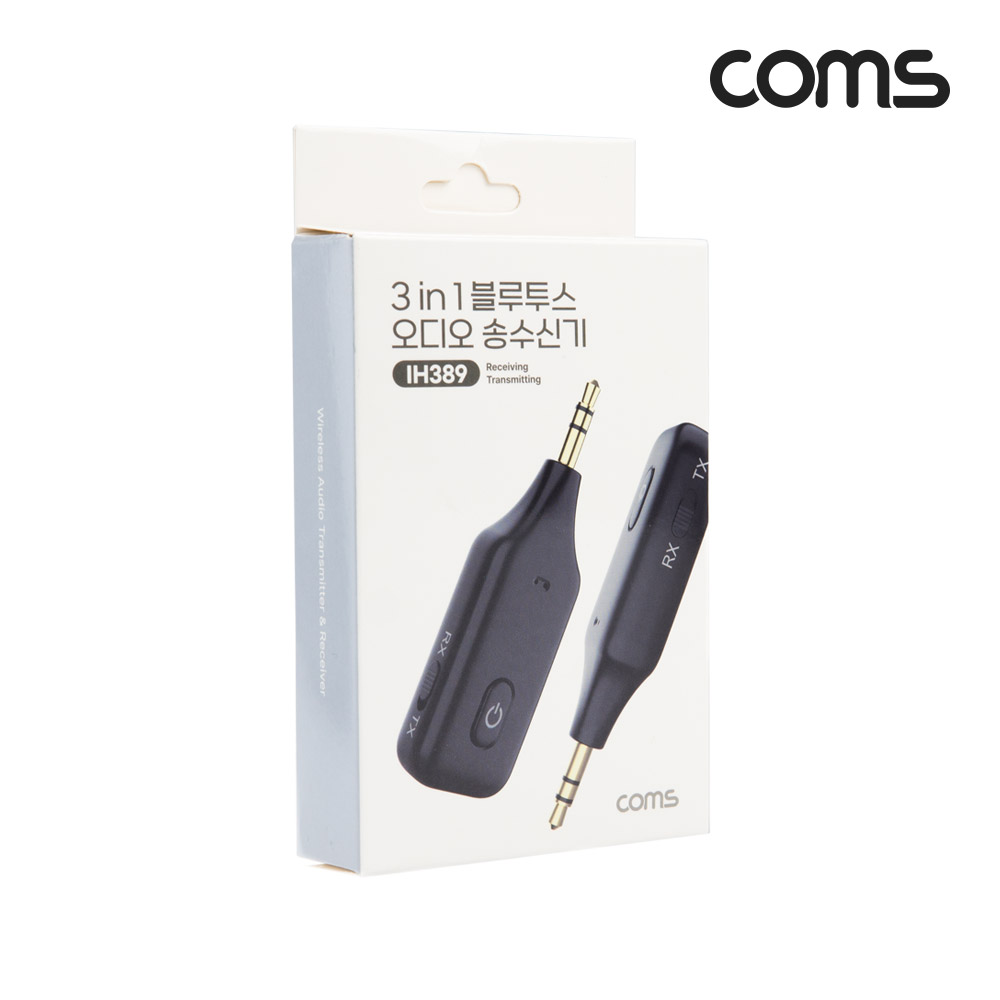 Coms 블루투스 v5.1 오디오 송수신기 AUX 스테레오 Stereo 3.5mm 무선 휴대용 리시버 동글 Bluetooth