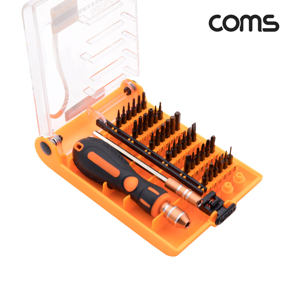 Coms 공구 드라이버 세트 38 in 1, 십자 일자 별 육각 비트 정밀 드라이버