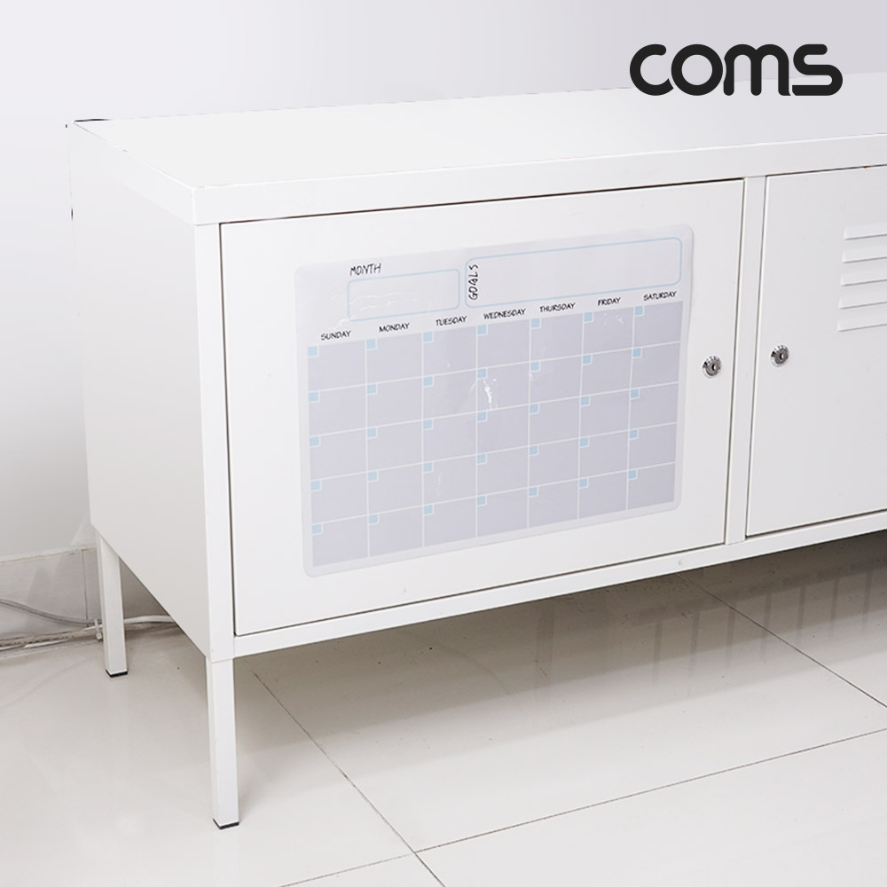 Coms 월간 스케줄 보드 메모 자석 만년달력 철제부착 마그넷 40X32cm