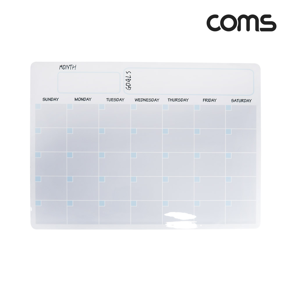 Coms 월간 스케줄 보드 메모 자석 만년달력 철제부착 마그넷 40X32cm