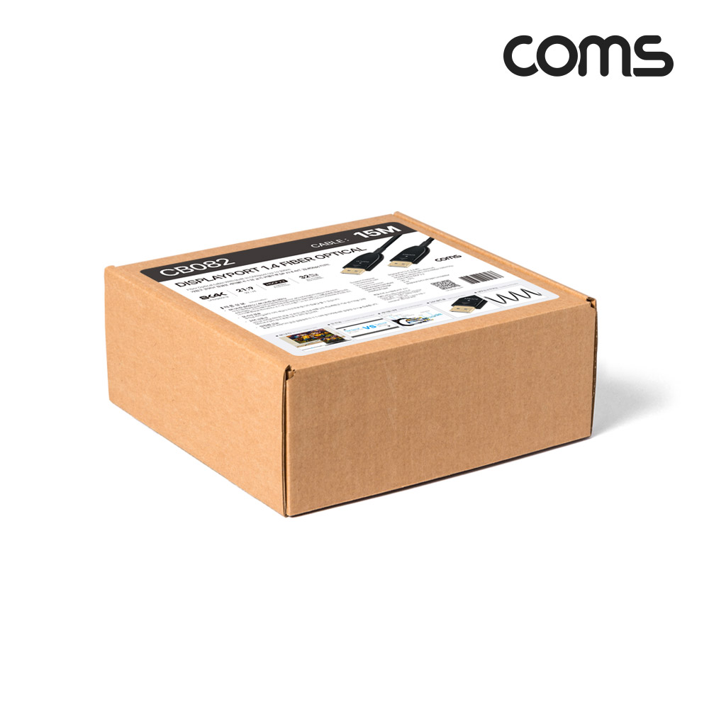 Coms 디스플레이포트(DisPlayPort) 광(AOC) 리피터 케이블 DP1.4 8K@60Hz 15M