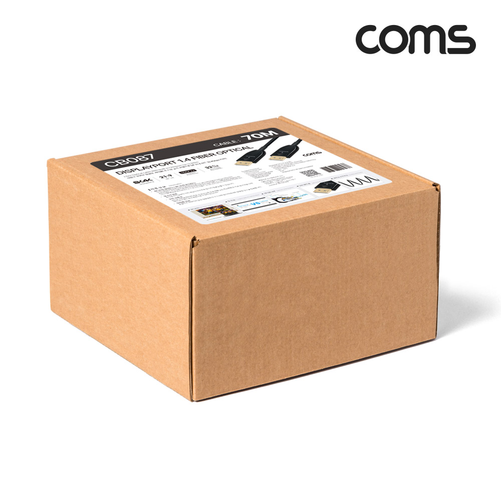 Coms 디스플레이포트(DisPlayPort) 광(AOC) 리피터 케이블 DP1.4 8K@60Hz 70M