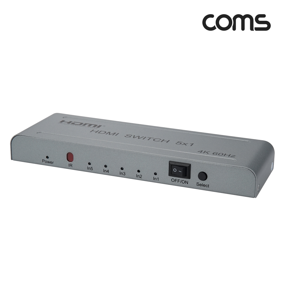 Coms HDMI 2.0 선택기 5:1 4K@60Hz 3D HDR