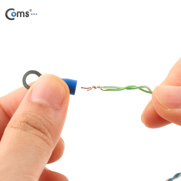 Coms 터미널(100pcs)/ Ring단자, RVS 2-5, 파랑, 5.3mm