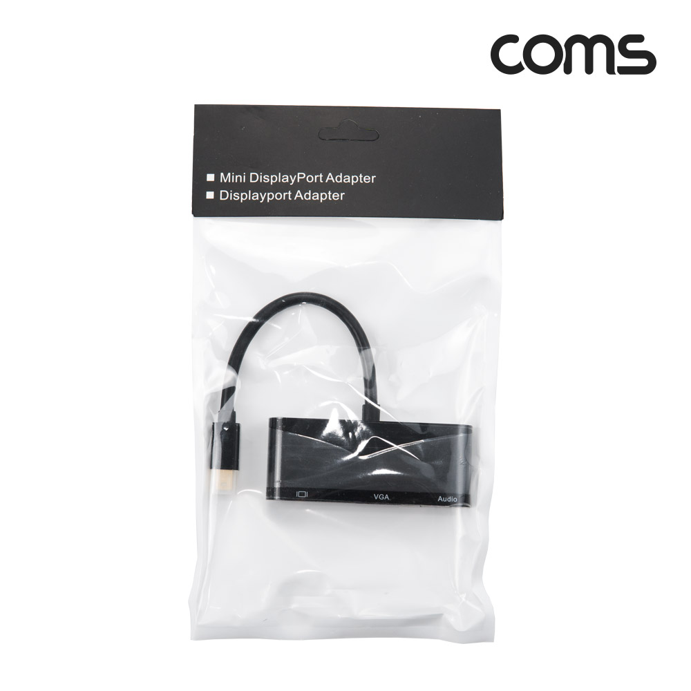 Coms 미니 디스플레이포트 컨버터 Mini DisplayPort MDP to HDMI VGA AUX 스테레오 3.5 멀티 4K@30Hz 1080P