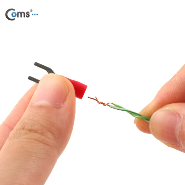 Coms 터미널(100pcs)/ Y단자, SVM 1.25-4, 빨강, 4.3mm