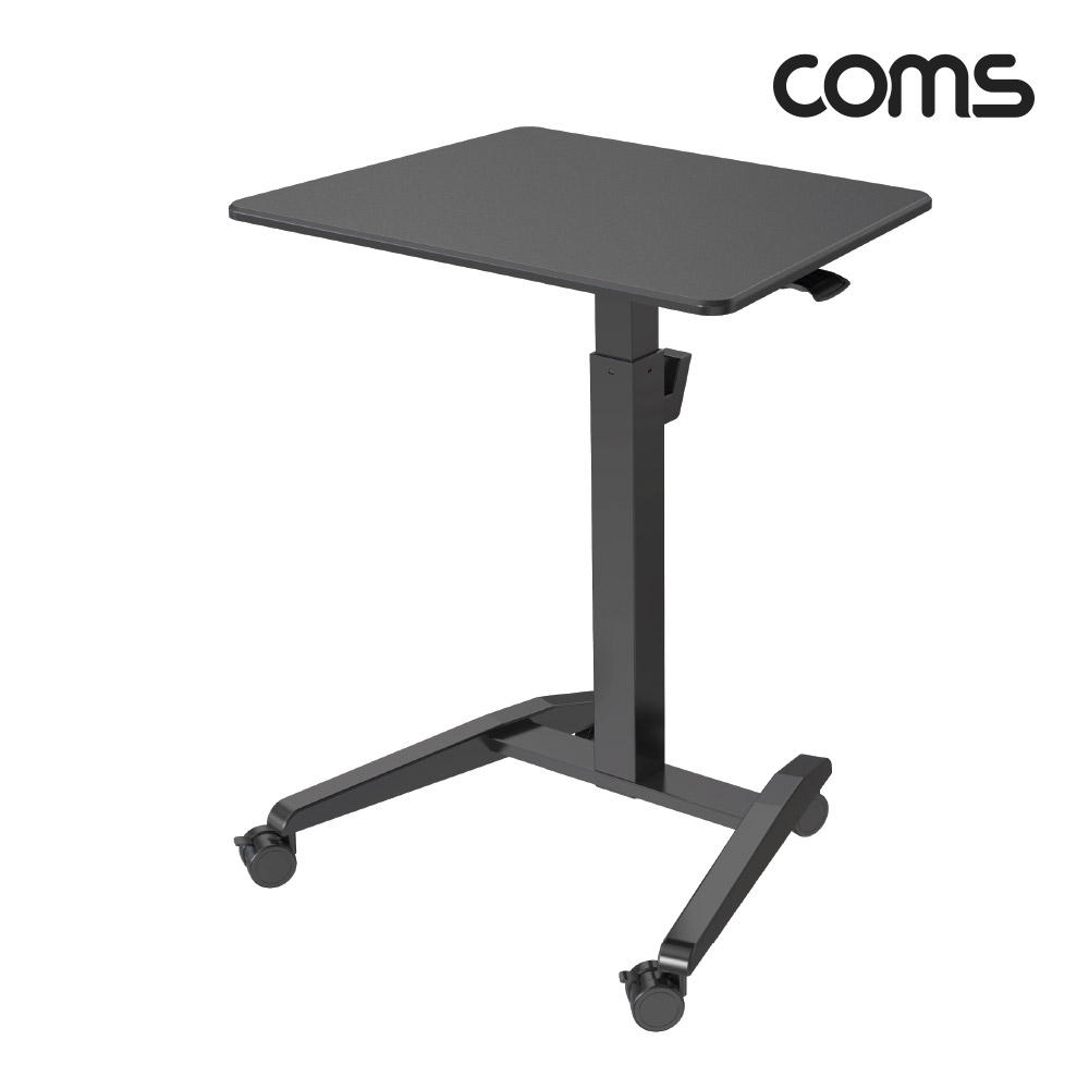 Coms 다용도 높이조절 이동식 테이블 스탠딩 사이드 간이 트레이 고정레버바퀴 소파 침대 사무 업무