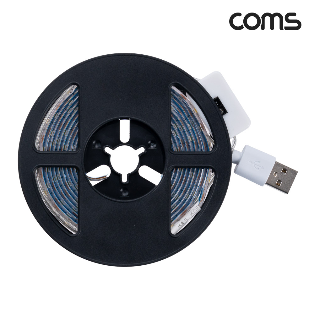 Coms 붙이는 USB 5V LED 줄조명 슬림형 2M 2700K 띠형 라인조명 동작감지 모션센서 자동점등소등