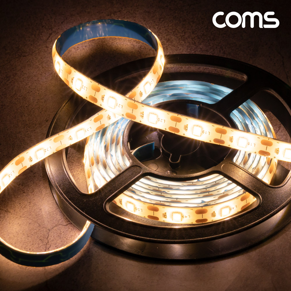 Coms 붙이는 USB 5V LED 줄조명 슬림형 2M 2700K 띠형 라인조명 동작감지 모션센서 자동점등소등
