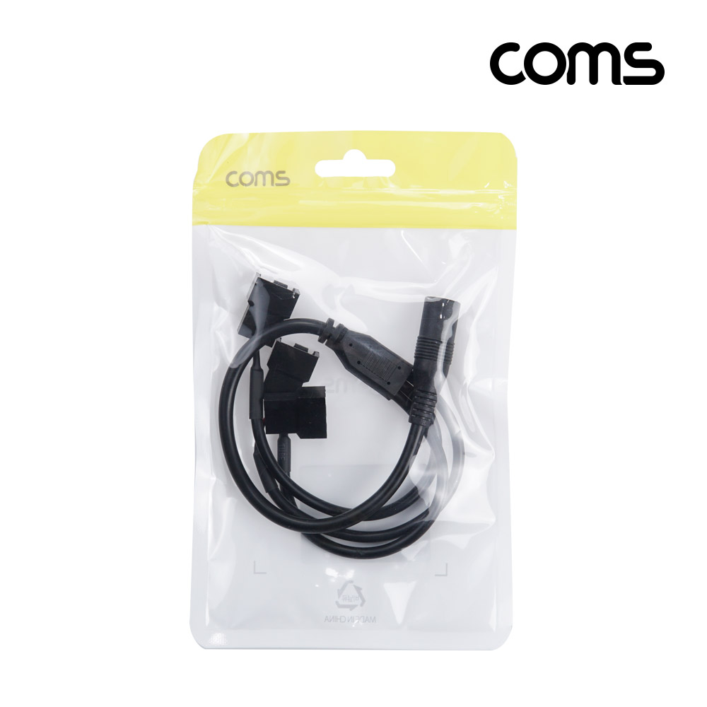 Coms DC 전원 변환 쿨러 케이블, 2Px3 , 3분배