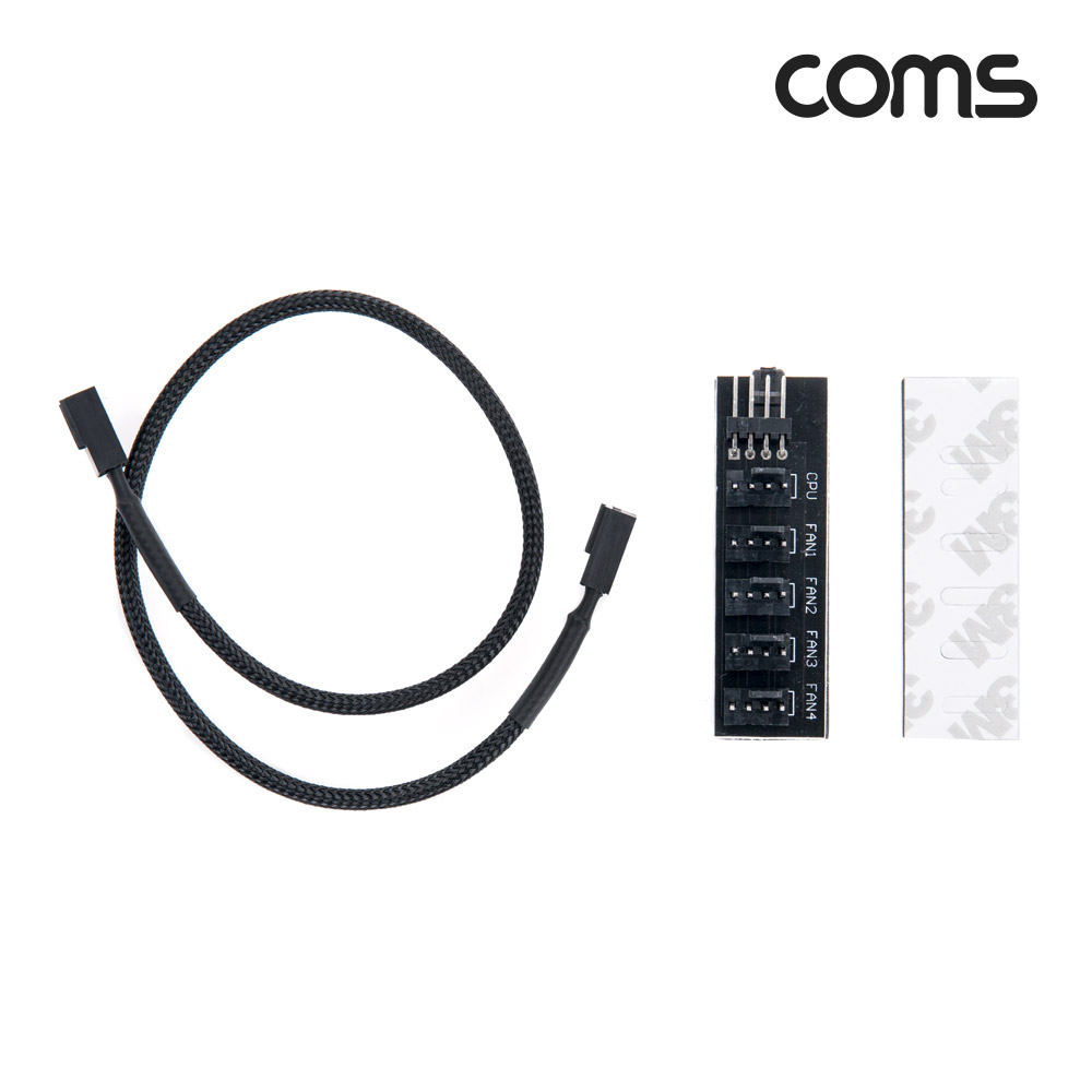 Coms 쿨러 5분배 젠더(4P) 케이블포함 35cm CPU FAN