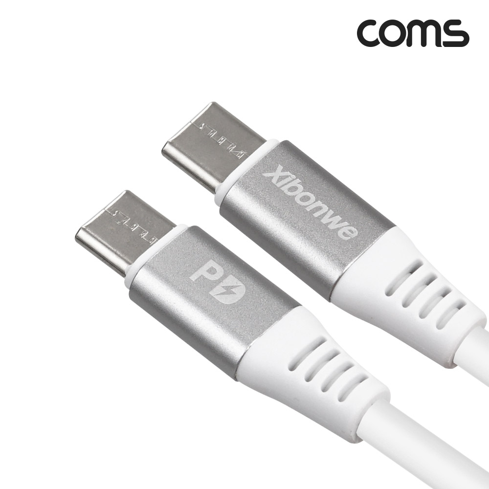 Coms USB 3.1 Type C PD 고속충전 케이블 1M 100W 5A E-Marker 이마커 C타입 to C타입